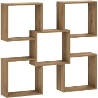 vidaXL Wandplank Artisanaal eiken 99,5 x 17 x 91 cm Bewerkt hout