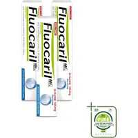 FLUOCARIL 3 x - Tandpasta - Met Fluoride - 75 ml - Grootverpakking - Vaatwasstrips - Fluoride Tandpasta - Tanden Beschermen - Gaatjes Voorkomen - Tanden Versterken - Bi-fluoride Tandpasta