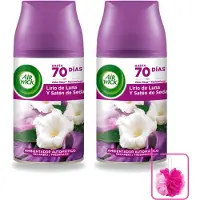Air Wick 2 x - Luchtverfrisser Navulling - Maan Lelie - Automatische Spray - 250 ml - Bulkverpakking - Maanlelie geur - Douchemop - Essentiële oliën