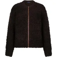 Red Button Rb bomber knit boucle espresso