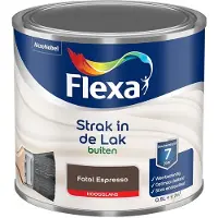 Flexa - Strak In De Lak Buitenlak Hoogglans - Fatal Espresso - 500 Ml - Kleur Van Het Jaar 2027