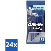 Gillette 24 x - Blue II - Wegwerpscheermesjes - Precisie & Comfort - 5 Scheermesjes - Scheermesje - Wegwerpscheermesje - Blue Ii - Scheerresultaat - Scherpe Mesjes