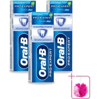 Oral-B 3 x - Pro-Expert Sterk Glazuur - Tandpasta - Beschermt Glazuur - 75 ml - Bulkverpakking - Tandpasta - Douchemop - Glazuur beschermen