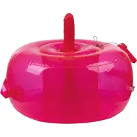 Rimba - Opblaasbare Dildo Poef Cushion - met Ding Dong en afstandsbediening - Roze