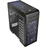 Thermaltake Core V71 Tempered Glass Edition, Full Tower, PC, zwart, ATX, E-ATX, micro ATX, SPCC, gehard glas, blauw