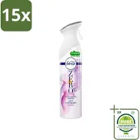 Febreze 15 x Spray - Zero % - Orchidee - Luchtverfrisser - 300ml - Grootverpakking - Luchtverfrisser - Orchidee Geur - Geurverwijderaar - - Natuurlijke Geur