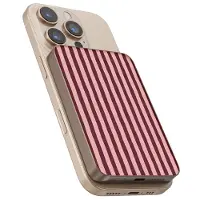 Selencia Vivid Powerbank 5.000 mAh - Draadloze Powerbank - Geschikt voor MagSafe en Qi - Desert Gold / Bonbon Stripe Raspberry
