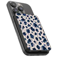 Selencia Vivid Powerbank 5.000 mAh - Draadloze Powerbank - Geschikt voor MagSafe en Qi - Black / Midnight Blossom
