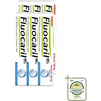 FLUOCARIL 6 x - Tandpasta - Met Fluoride - 75 ml - Wasstrips - Fluoride Tandpasta - Tanden Beschermen - Gaatjes Voorkomen - Tanden Versterken - Bi-fluoride Tandpasta