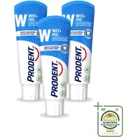 Prodent 3 x – Tandpasta – Wit + Fris – Complete Bescherming – 75 ml - Wasstrips - Tandpasta - Witte Tanden - Vlekverwijdering - Glazuur Bescherming - Frisse Adem