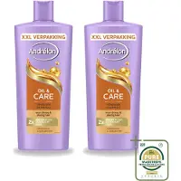 Unilever 2 x Andrélon Oil & Care Shampoo voor droog en kroeshaar, 685 ml - Voordeelverpakking - 2 stuks