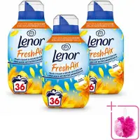 Lenor 3 x - Wasverzachter - Fresh Air Zonnestralen - Ultra Geconcentreerd - 36 Wasbeurten - Bulkverpakking - Wasverzachter - Douchemop - Buitenfrisheid