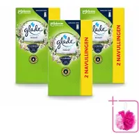 Glade 3 x - Touch & Fresh Navulling - Lelietje-van-dalen - 2 × 10 ml - Bulkverpakking - Navulling Muguet - Douchemop - Touch & Fresh