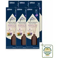 Glade 6 x - Geurstokjes Moment van Zen - Aromatherapie Geurverspreiding - 80 ml - Wasstrips - Aromatherapie - Geurstokjes - Lavendel - Sandelhout - Geurverspreiding