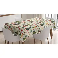 Abakuhaus Kerst Tafelkleed, Kleurrijke kerst Strümpfe, Print met heldere kleuren zonder vervaging, wasbaar voor binnen- en buitengebruik, 140 x 170 cm, Dunkle Koraal Teal Blauw grijs