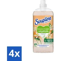 Soupline 4 x - Wasverzachter - Oranjebloesem - 52 Wasbeurten - 1.3L - Wasverzachter - Plantaardige Wasverzachter - Wasverzachter Oranjebloesem - Zachte Was - Wasverzachter Biologisch