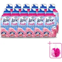 Lenor 12 x – Wasverzachter – Bloesem – 60 Wasbeurten – 840 ml - Bulkverpakking - Wasverzachter - Douchemop - Buitenluchtfrisheid