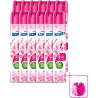 At Home 12 x – Luchtverfrisser Spray – Cherry Blossom – Fris Bloemig - 400 ml - Bulkverpakking - Luchtverfrisser - Douchemop - Kersenbloesemgeur