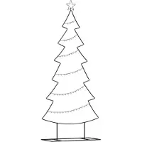 Syfax Kerstboom van metaal met voet, zwart, 180 cm, staal