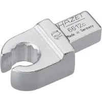 Hazet Insteek-ringsleutel · open 6612C-10 · 9 x 12 mm insteekvierkant massief · Buitentwaalfkant profiel · SW 10 mm