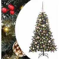 vidaXL Kunstkerstboom met 150 LED Groen 120 cm PVC en Plastic en Staal