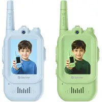 Denver Walkietalkie - Video gesprek - Kinderen - 1 kanaal - WiFi - Tot 200m bereik - Set van 2 - Zaklamp - WTV462BUGN