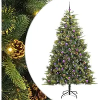 Syfax Kunstmatige Scharnier Kerstboom met Cones Groen 240 cm