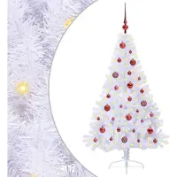 Syfax Kunstkerstboom met 150 LED Wit 150 cm PVC en staal