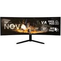 AROZZI Nova 49" Gaming Monitor - Curved - DQHD VA - 165Hz - USB-C - Zwart