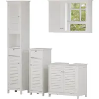 Vicco Badkamermeubelset Riad Wit 4-delig, Model 40468
