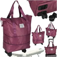Creative Corner Reistas op wielen Opvouwbaar Reisruim 3 Maten Paars