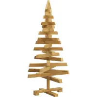 Syfax Kerstbomen met standaard Bruin 90 cm Massief grenenhout