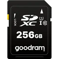 Goodram S1A0, 256 GB, SDXC, Klasse 10, UHS-I, 100 MB/s, 10 MB/s