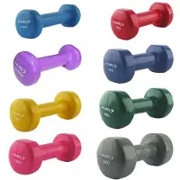 HMS Vinyl dumbbell - - 17023 - 5 kg - Zwart - Ergonomisch