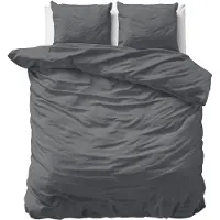 Primaviera Deluxe Dekbedovertrek Satin Anthracite Katoensatijn-240 x 200 / 220 cm | Lits-Jumeaux