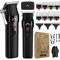 INF Professionele Heren Tondeuse Set met Detail Trimmer - Ideaal voor Thuisgebruik zwart