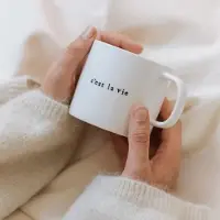 B-Home Koffiemok - Koffietas met tekst c'est la vie - Geschenk idee