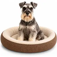Belviona Donut hondenbed Ø55 cm, zacht, knus & wasbaar, bruin