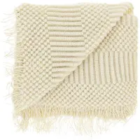 Unique living - Plaid Palma Dove White -130x160cm