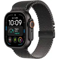 Apple Watch Ultra 4 GPS + Cellular 49 mm Titanium Case Black met Titanium Milanese Loop Black - L
