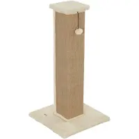 PawHut Cat Scratching Post-Spanplatte, Naturjute-41 x 41 x 81 cm-Beige