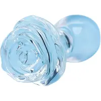Clarity Utopian Bloom - glazen anale plug (transparant)