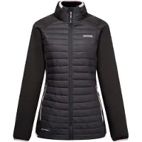 Regatta - "Clumber" hybride jas voor dames, model RG12250 (maat 34 EU), kleur zwart/poederpaars