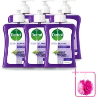 Dettol 6 x – Wasgel Handzeep – Lavendel – 250 ml - Bulkverpakking - Handwas - Douchemop - Handhygiëne