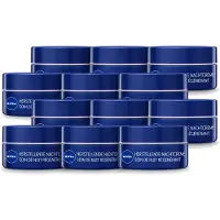 Nivea 12 x - Nachtcrème - Essentials +24U Voedend - Voor gevoelige & droge huid - Met Sheaboter & Amandelolie - 50 ml - Voordeelverpakking - 12 stuks
