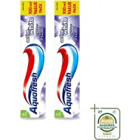 Aquafresh 2 x - Tandpasta - Whitening - Stralend Witte Tanden - 100 ml - Wasstrips - Tandpasta Whitening - Stralende Tanden - Witte Tanden - Frisse Adem - Tandplak Verwijderen