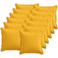 vidaXL Kussensloop 12 st HOUTEN Licht Geel 45 x 45 cm Faux Linnen