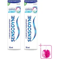 Sensodyne 2 x – Tandpasta – Complete Protection + Cool Mint – 75 ml - Bulkverpakking - Gevoelige tanden - Douchemop - Tandpasta