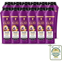 GLISS 12 x Shampoo Full Hair Wonder - 250 ml - Wasstrips - Haarversterkend Shampoo - Volume Shampoo - Fijn Haar Shampoo - Dun Haar Shampoo - Biotine Shampoo