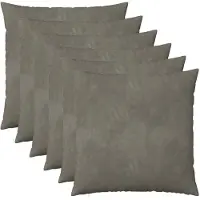 vidaXL Kussensloop 6 st HEERLEN Lichtgrijs 55 x 55 cm fluweel